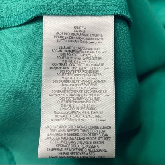 BCBGeneration Emerald Green Mesh Cutout Pleated Mini Dress 4 Small - Picture 10 of 12